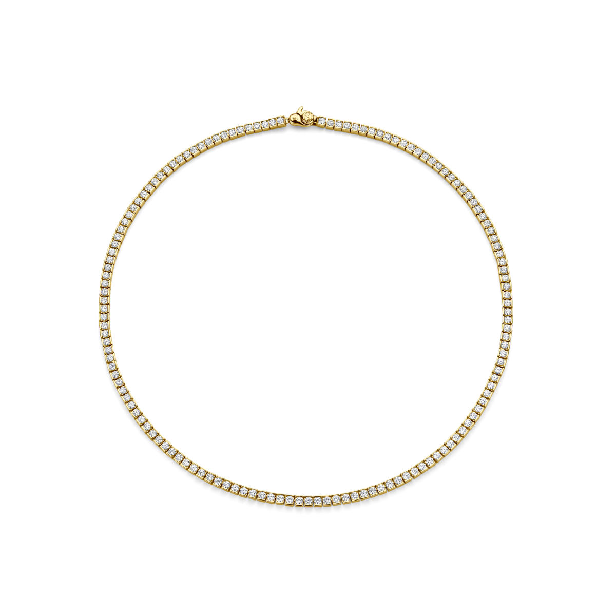 TI SENTO 34052ZY/43 gold plated tennisketting met zirkonia's - Lengte 43 cm