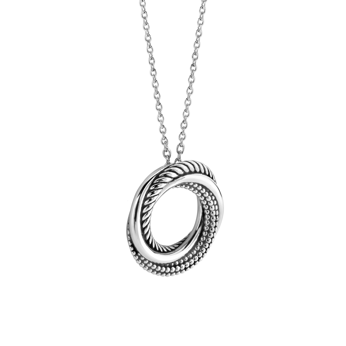 TI SENTO 34054ZI/42 ketting van zilver met cirkelvormige hanger - Lengte 38, 40, 42, 45, 48 cm