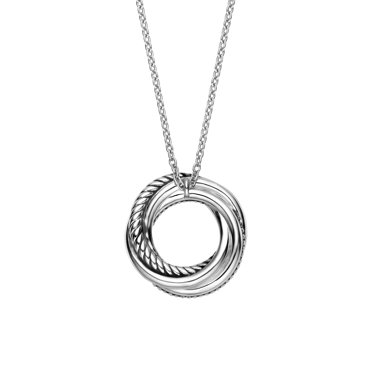 TI SENTO 34054ZI/42 ketting van zilver met cirkelvormige hanger - Lengte 38, 40, 42, 45, 48 cm