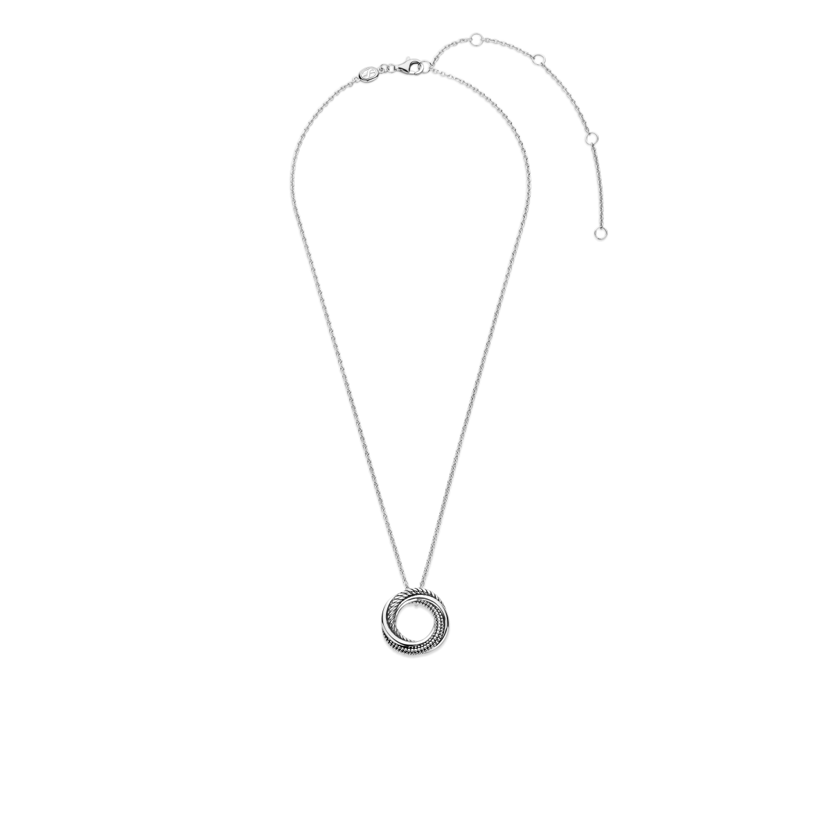TI SENTO 34054ZI/42 ketting van zilver met cirkelvormige hanger - Lengte 38, 40, 42, 45, 48 cm