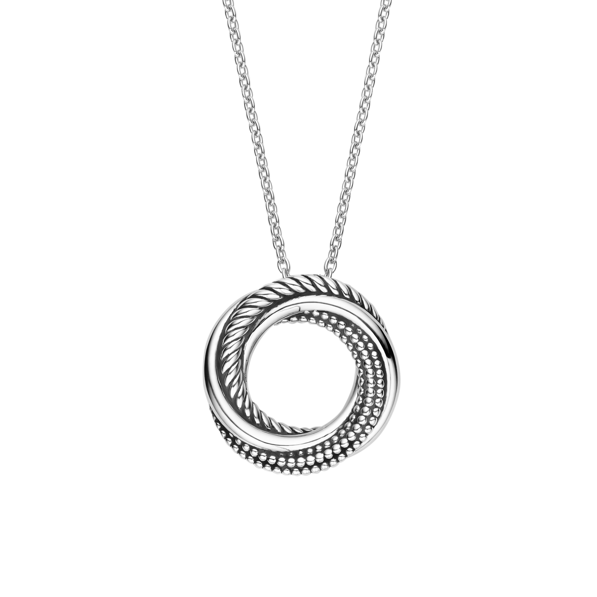 TI SENTO 34054ZI/42 ketting van zilver met cirkelvormige hanger - Lengte 38, 40, 42, 45, 48 cm