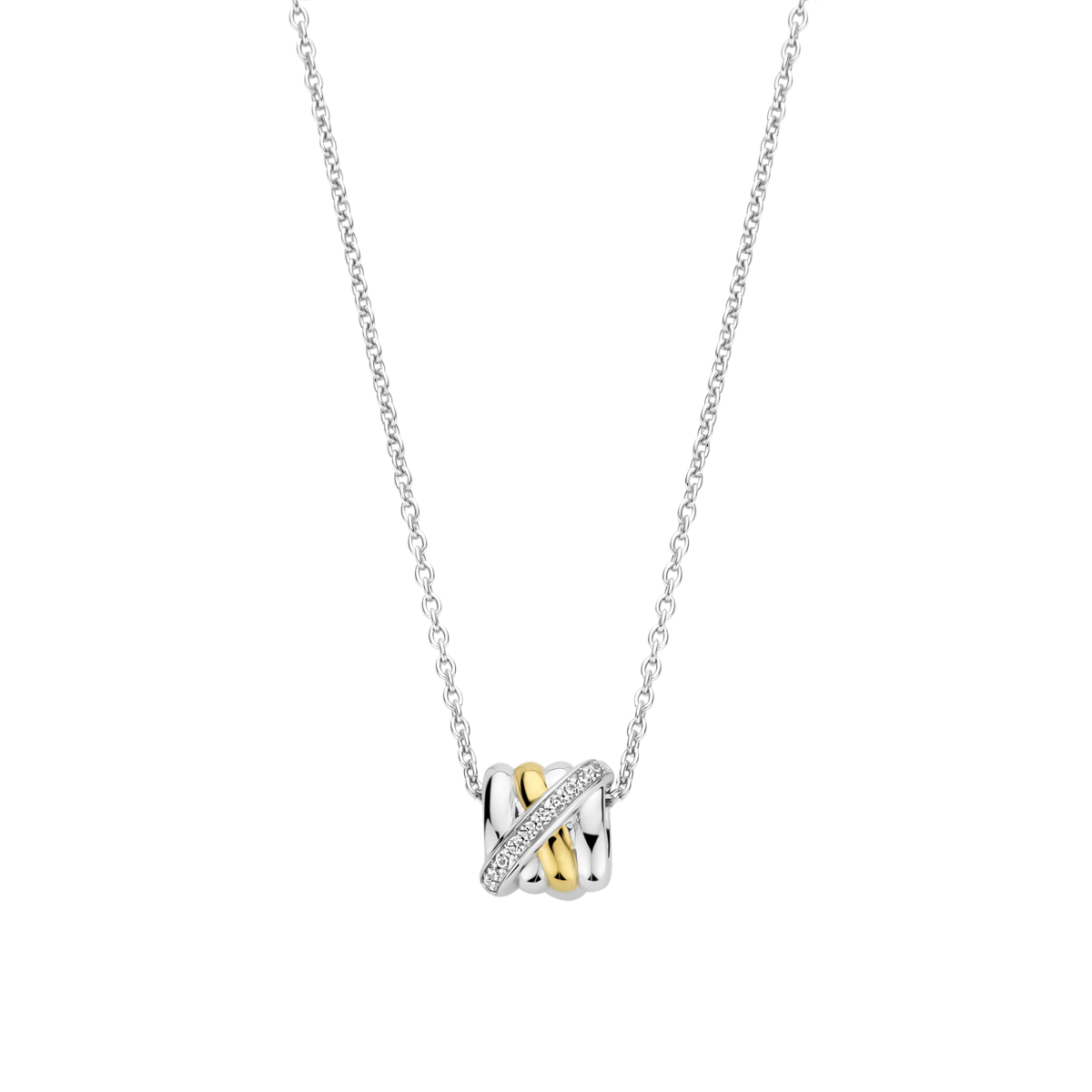 TI SENTO 34059ZY/42 collier van zilver met zirkonia hanger - Lengte 38, 40, 42, 45, 48 cm