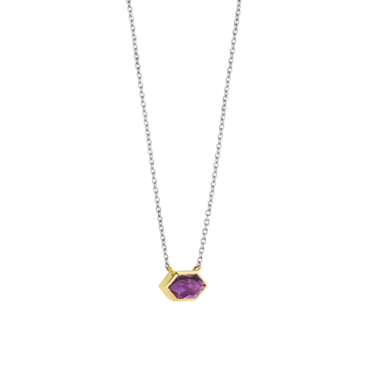 TI SENTO ketting 34041PU/42 met amethist - Lengte 42 cm