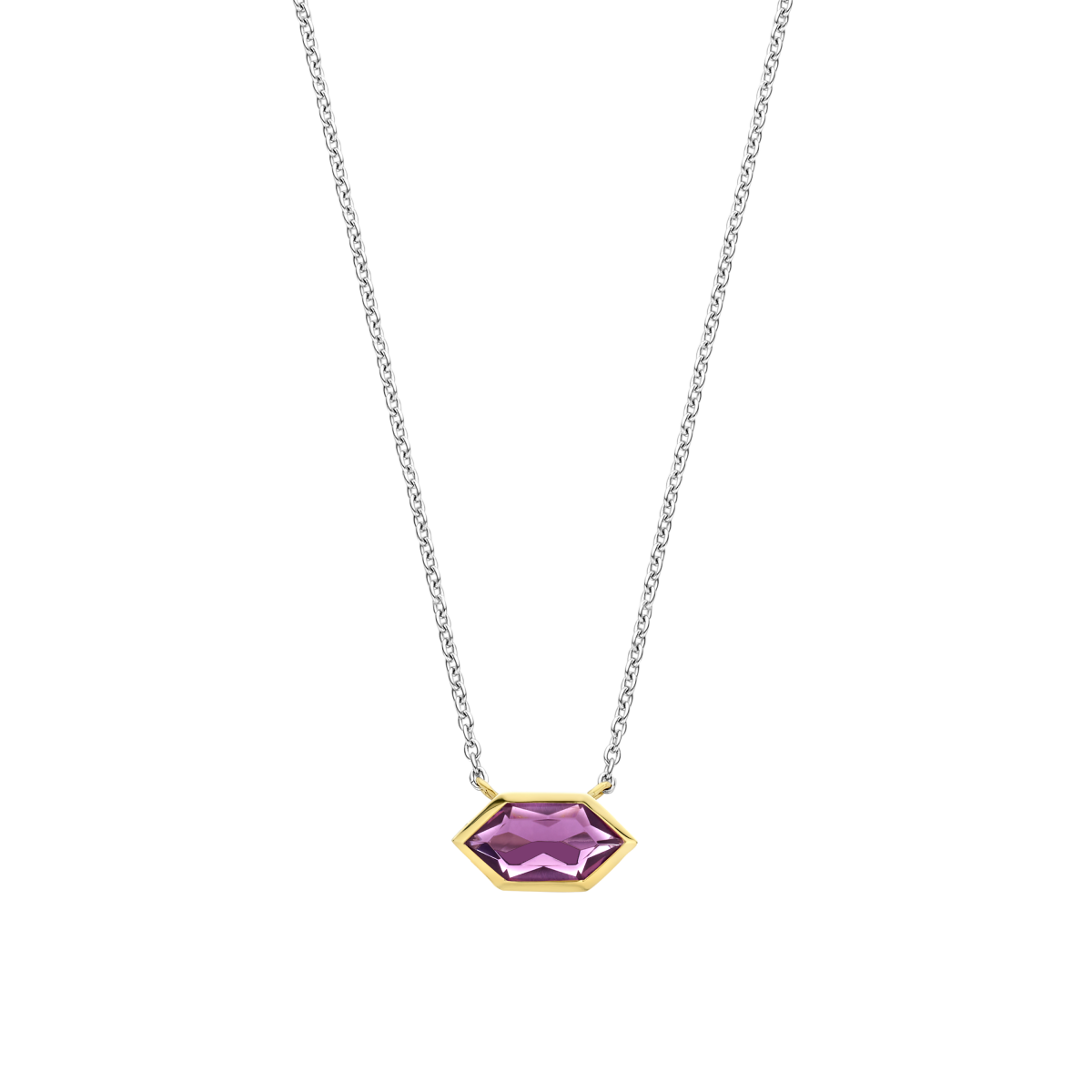 TI SENTO ketting 34041PU/42 met amethist - Lengte 42 cm