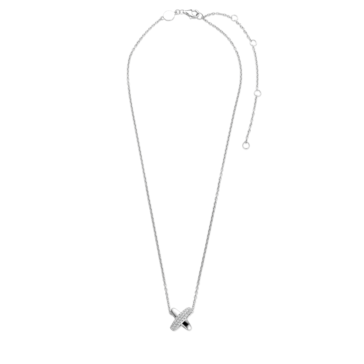 TI SENTO 34003ZI/42 ketting met zirkonia - Lengte 42 cm