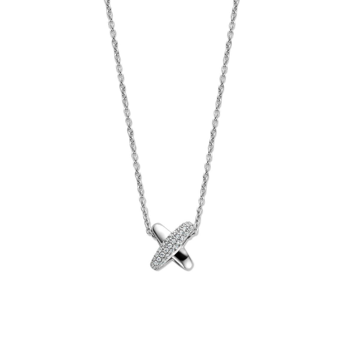 TI SENTO 34003ZI/42 ketting met zirkonia - Lengte 42 cm