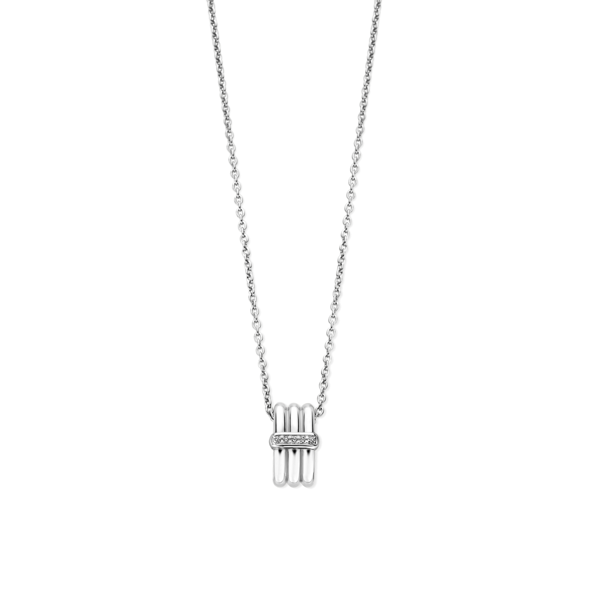 TI SENTO 34057ZI/42 ketting van zilver met zirkonia hanger - Lengte 38, 40, 42, 45, 48 cm