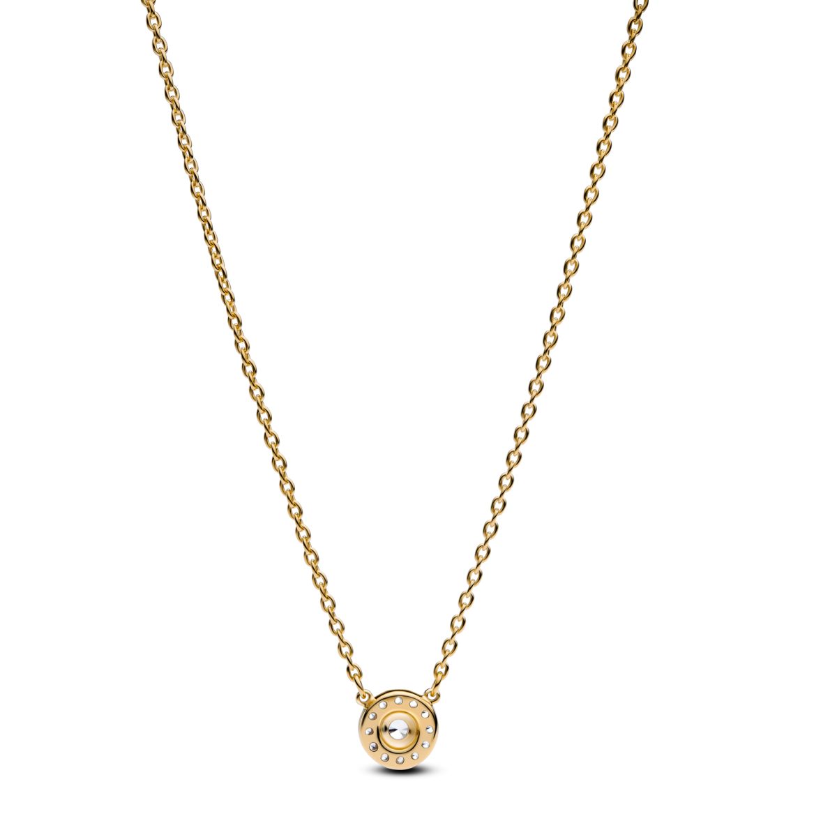 Pandora Timeless 363548C01-45 ronde halo ketting gold plated