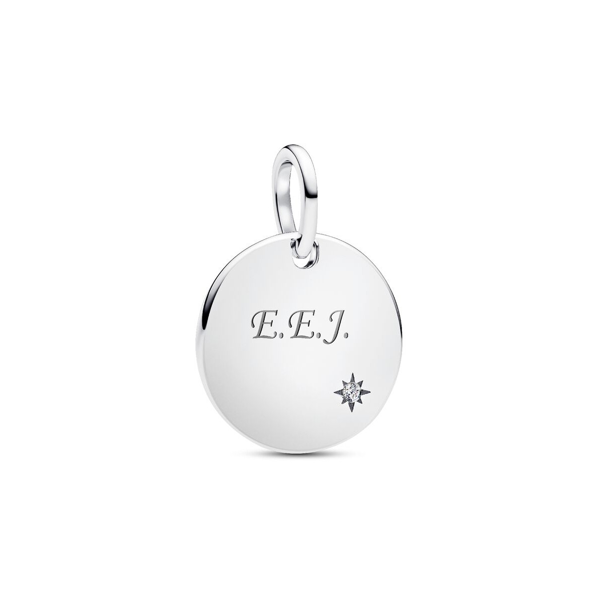 Pandora Moments 394012C01 hangende bedel zilver met lab grown diamant 0.01 crt - personaliseerbaar