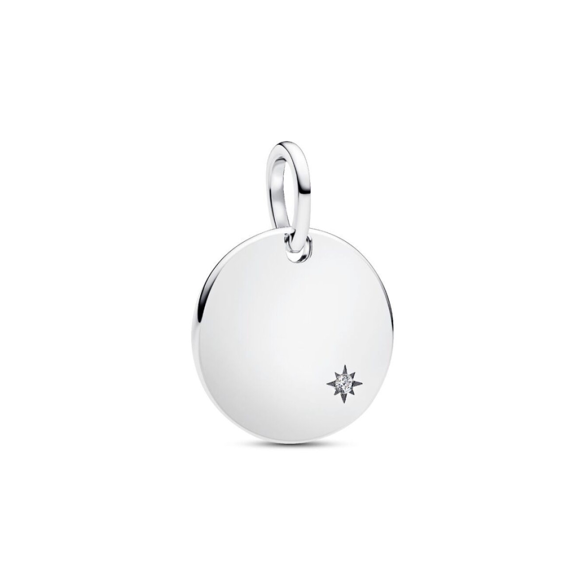 Pandora Moments 394012C01 hangende bedel zilver met lab grown diamant 0.01 crt - personaliseerbaar