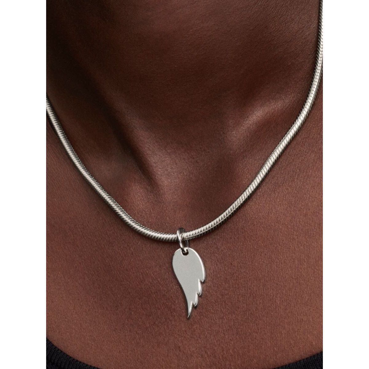 Pandora Moments 394014C00 zilveren hangende bedel met engelenvleugel - personaliseerbaar
