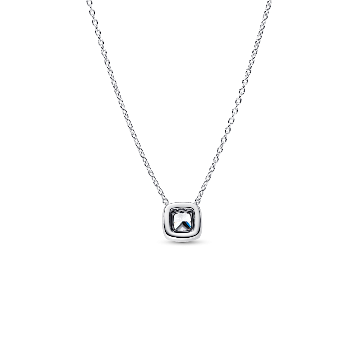 Pandora Timeless 393560C02-45 zilveren ketting met vierkante halo van zirkonia - Lengte 45 cm