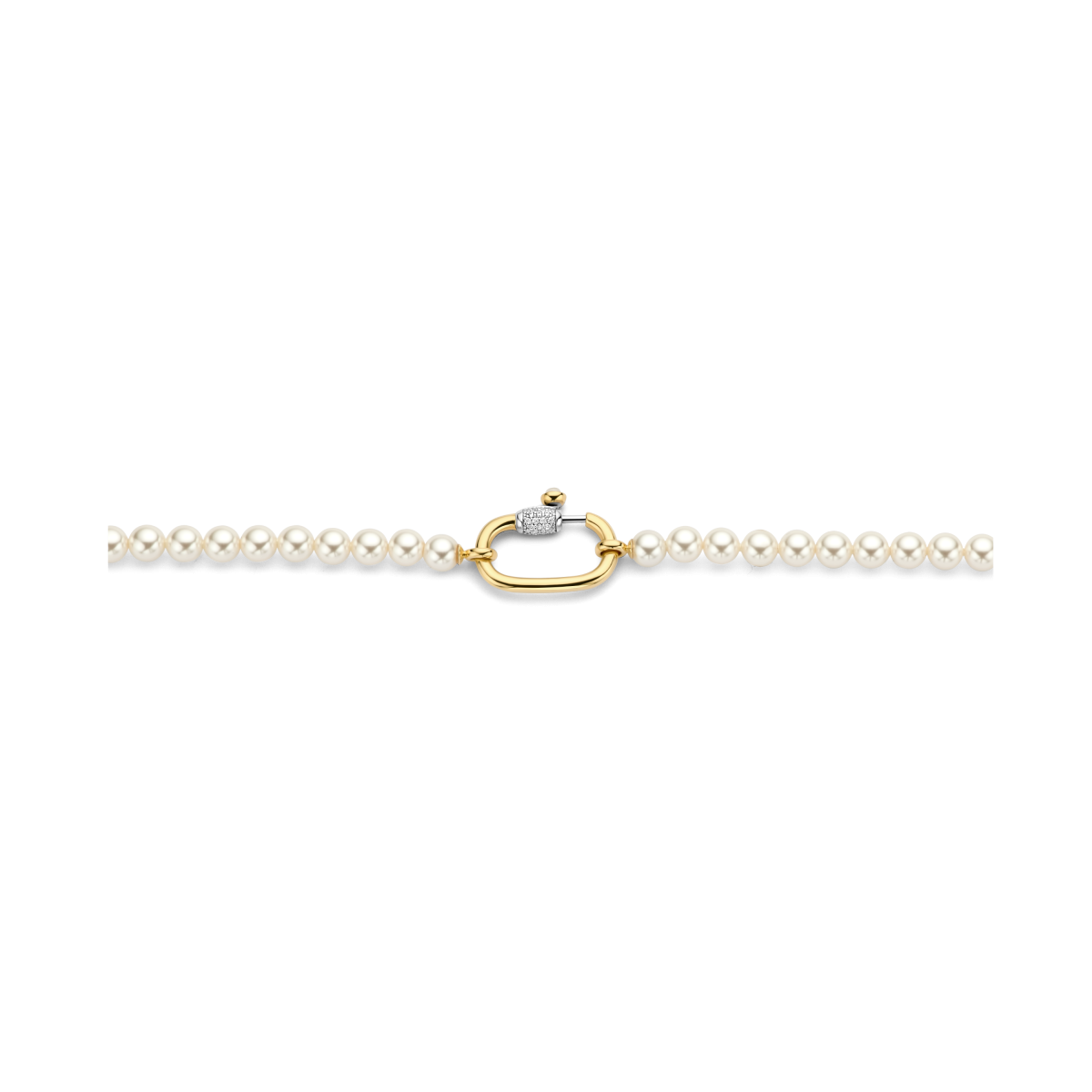 TI SENTO 3993PW/110 edelsteen ketting met parel en zirkonia - Lengte 110 cm