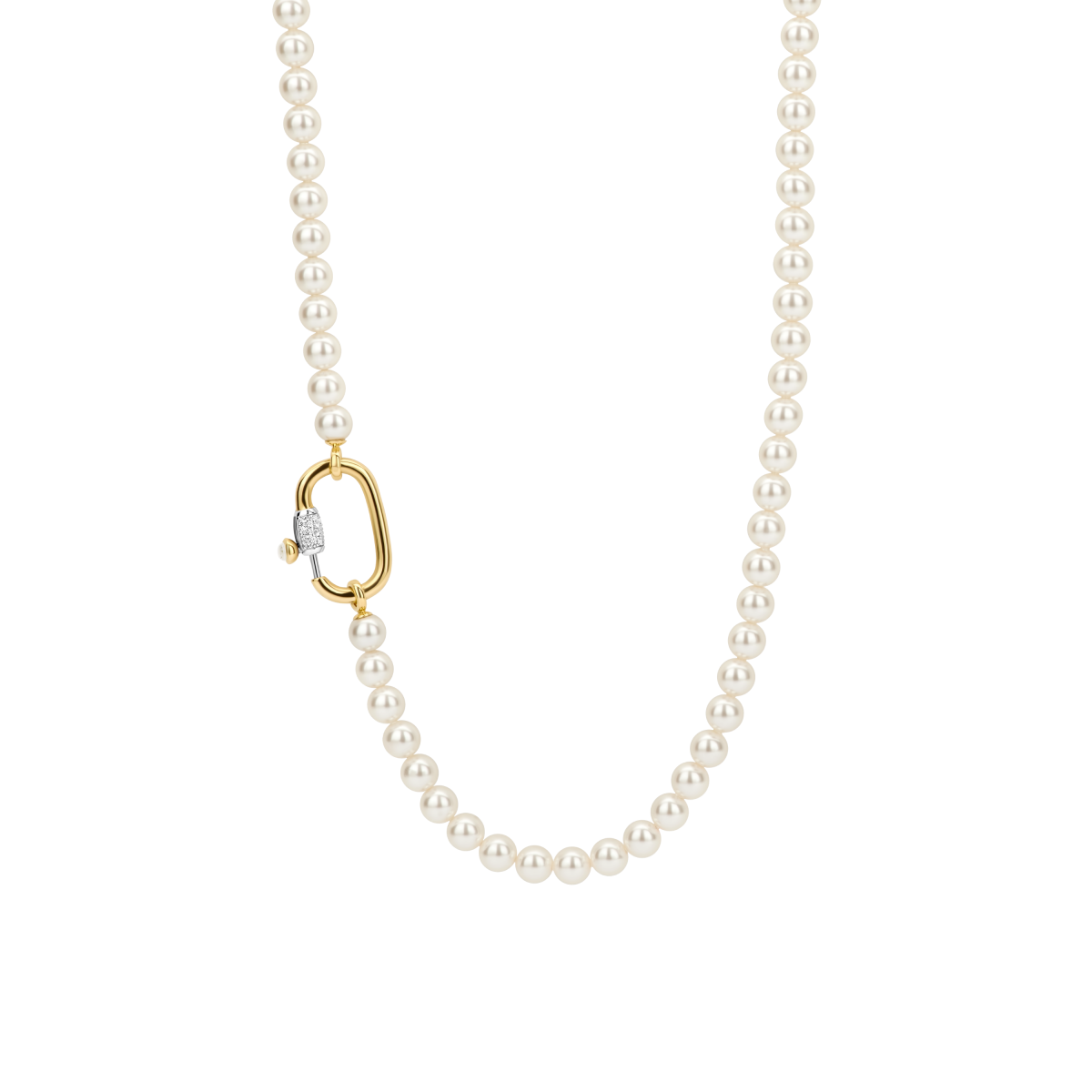 TI SENTO 3993PW/110 edelsteen ketting met parel en zirkonia - Lengte 110 cm