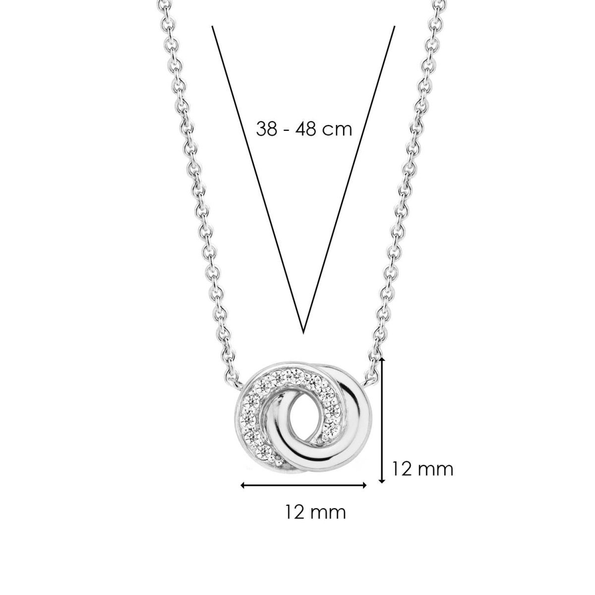 TI SENTO ketting 3915ZI/42 42 cm