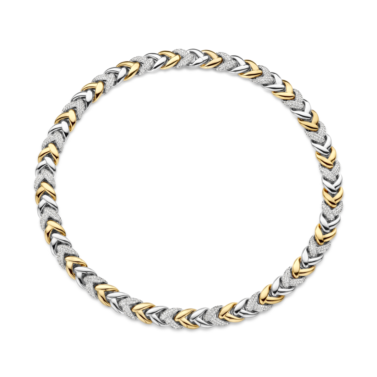 TI SENTO ketting 3989ZY/42 gold plated - Lengte 42 cm