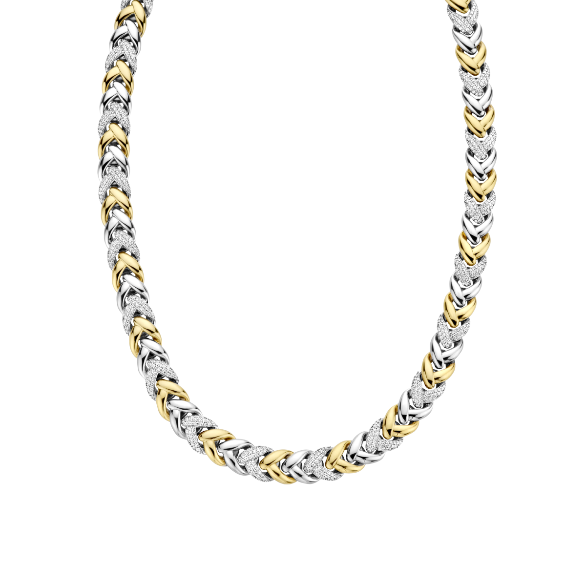 TI SENTO ketting 3989ZY/42 gold plated - Lengte 42 cm
