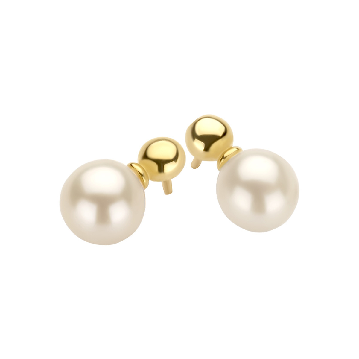 Gouden parel oorknoppen 5.5 mm