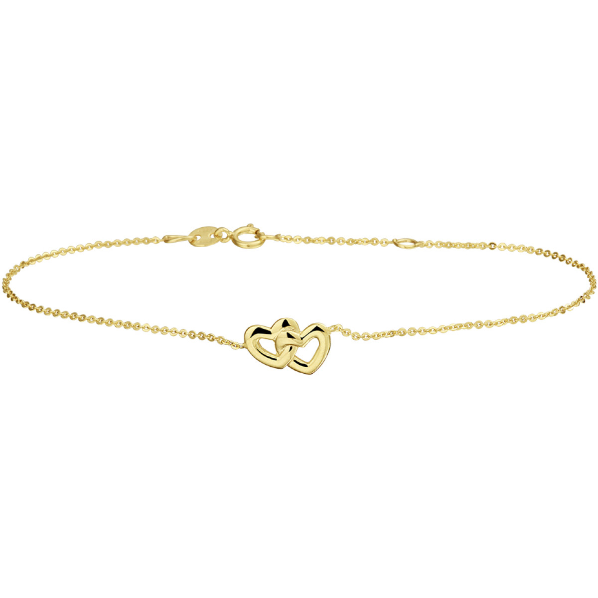 Armband goud met hartjes