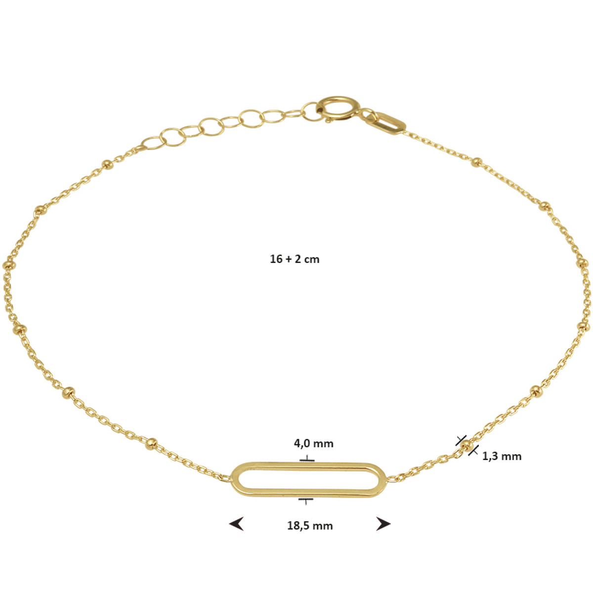 Chain armband goud dames