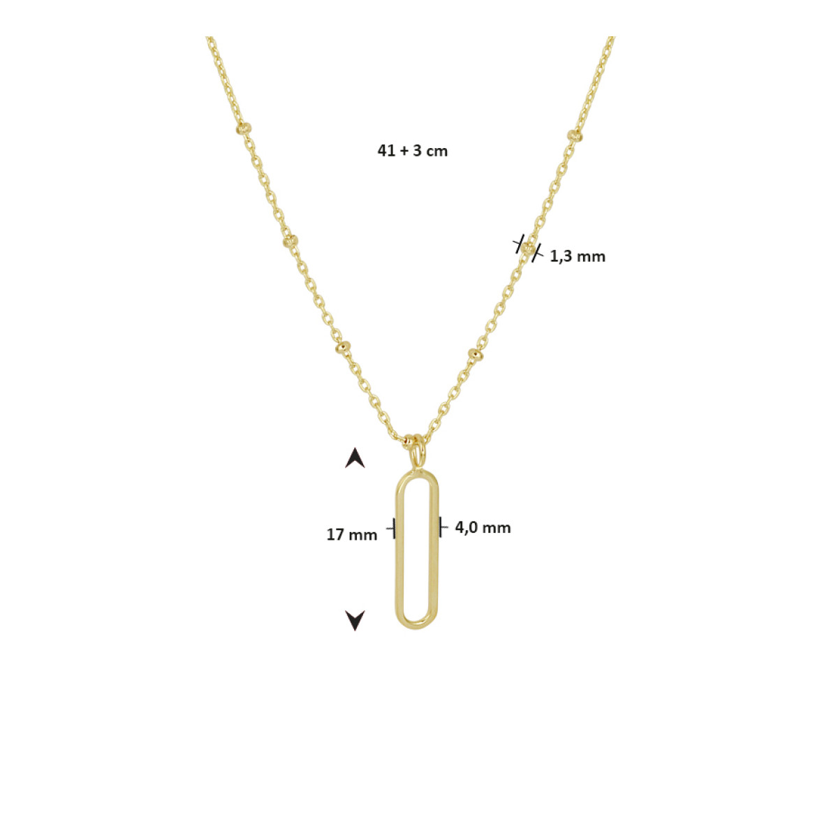 Chain ketting goud dames