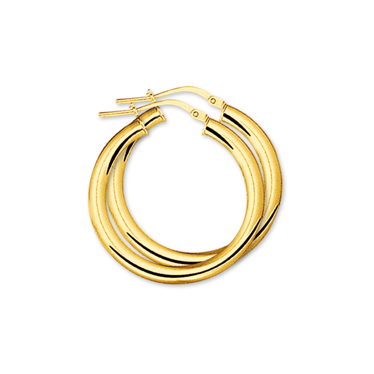 Echt gouden creolen 4 mm breed