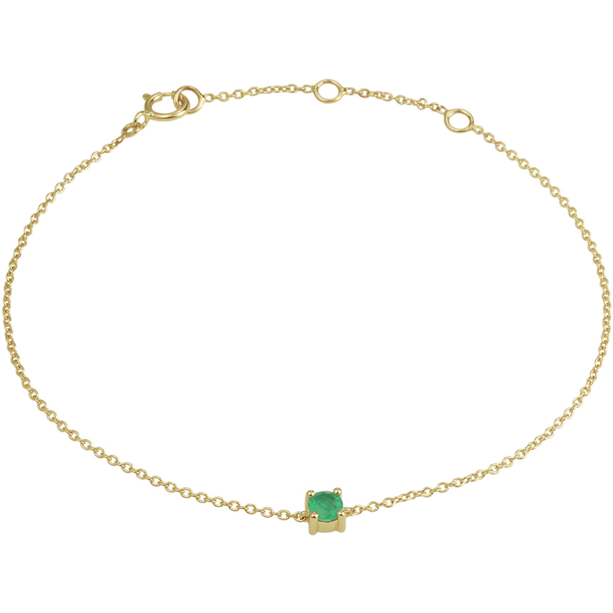Edelsteen armband met smaragd 