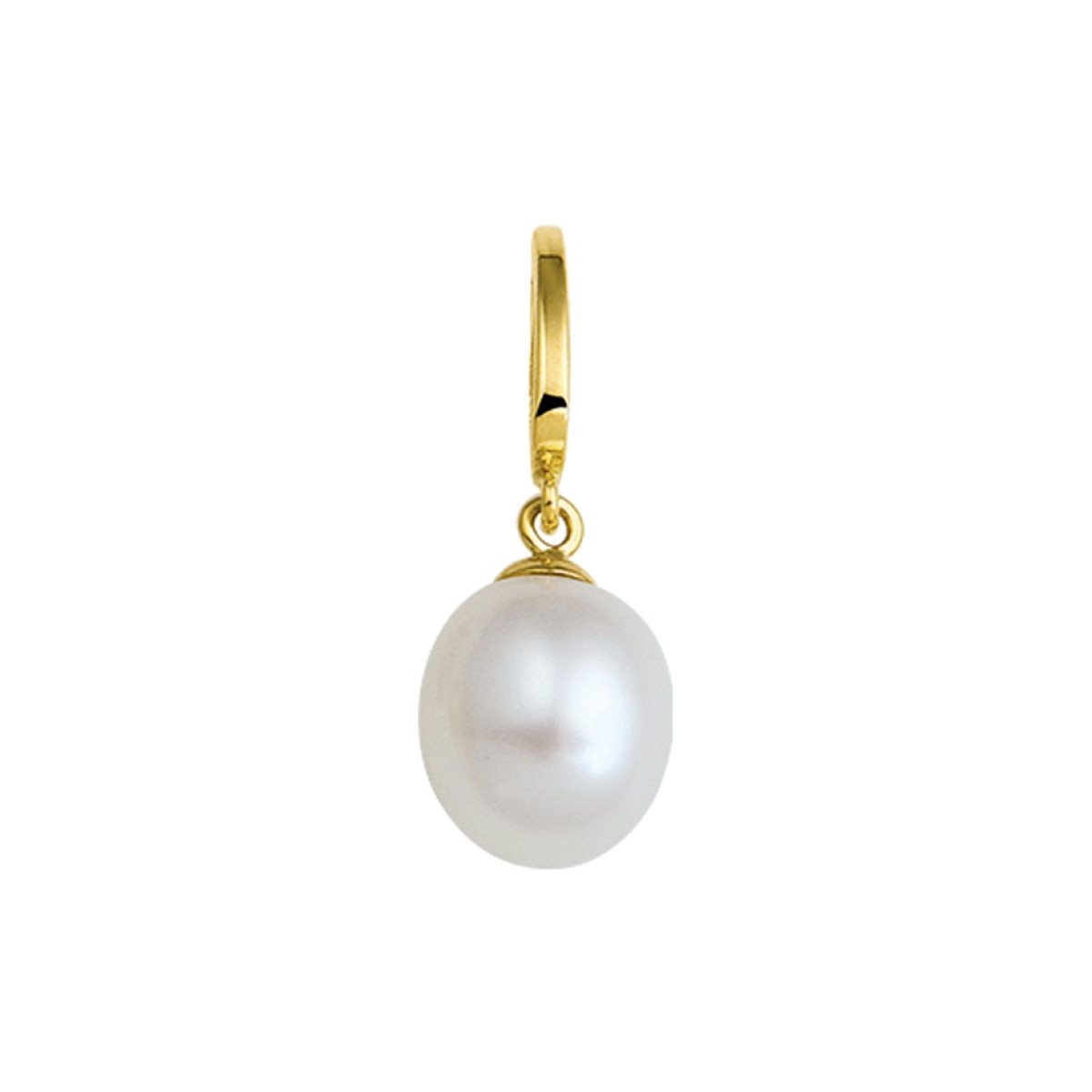Geelgouden parelhanger 23 mm