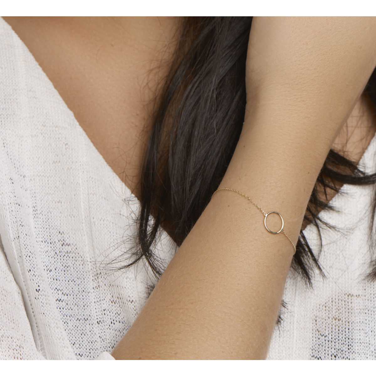 Gouden armband met rondje