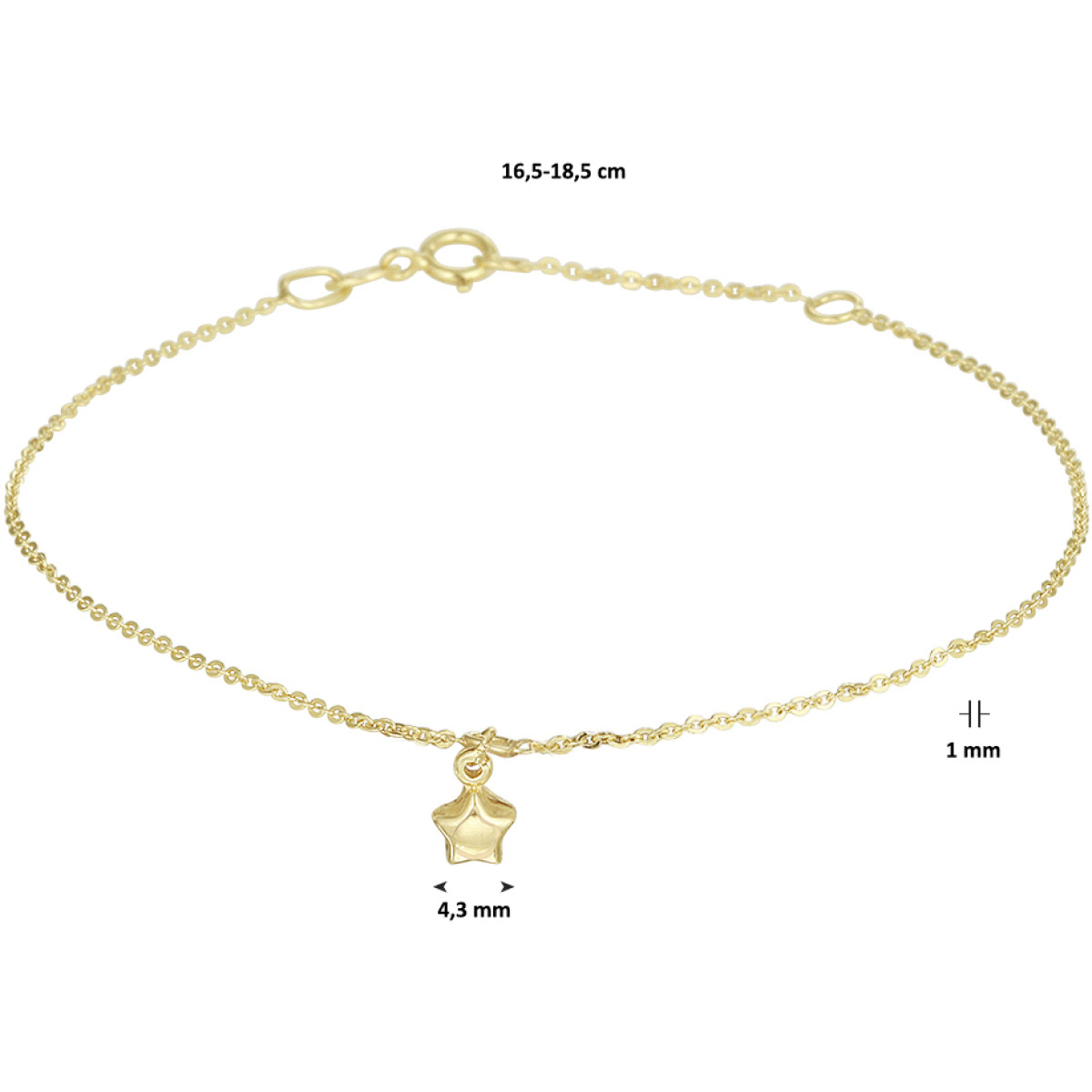 Gouden armband met ster