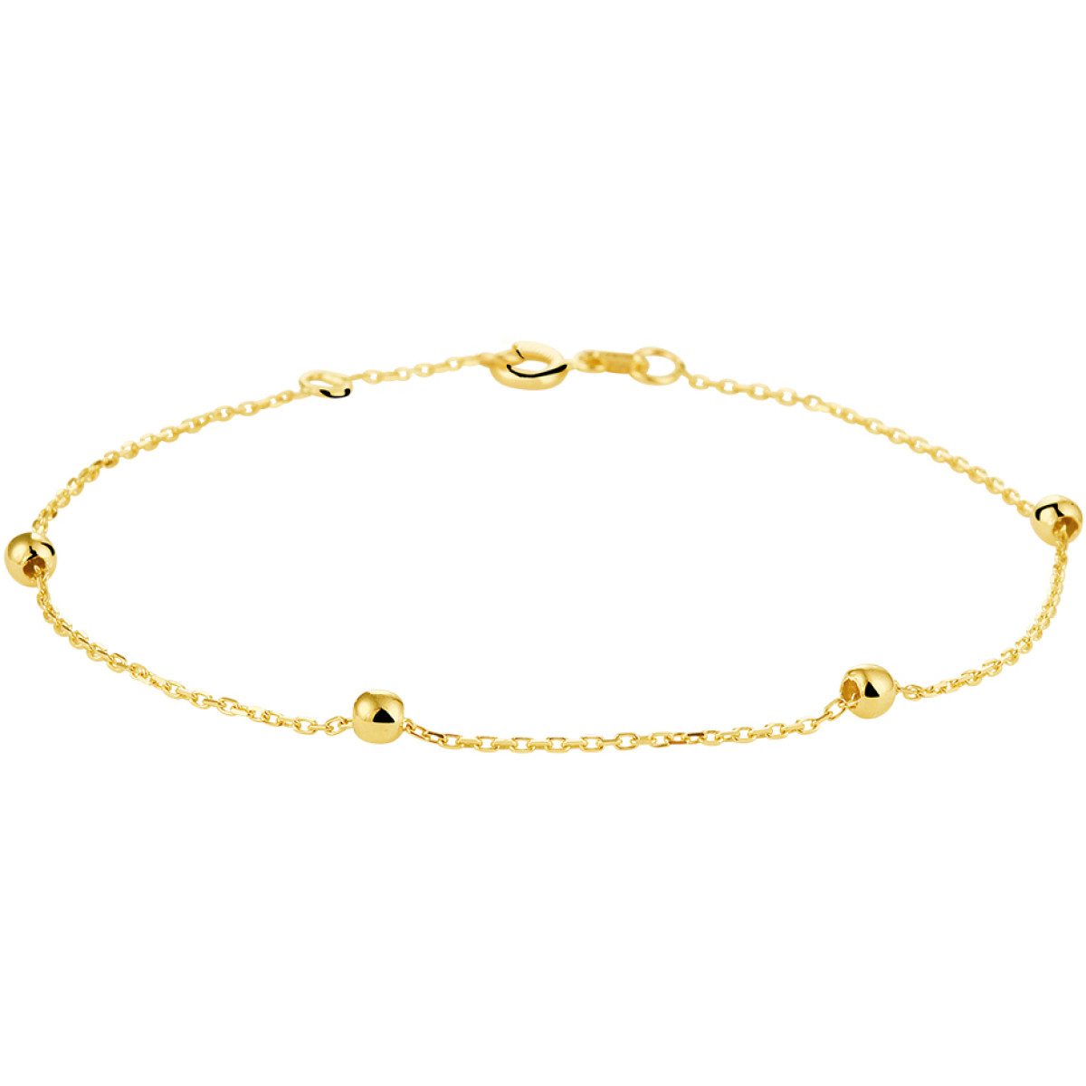 Gouden armbandje met bolletjes