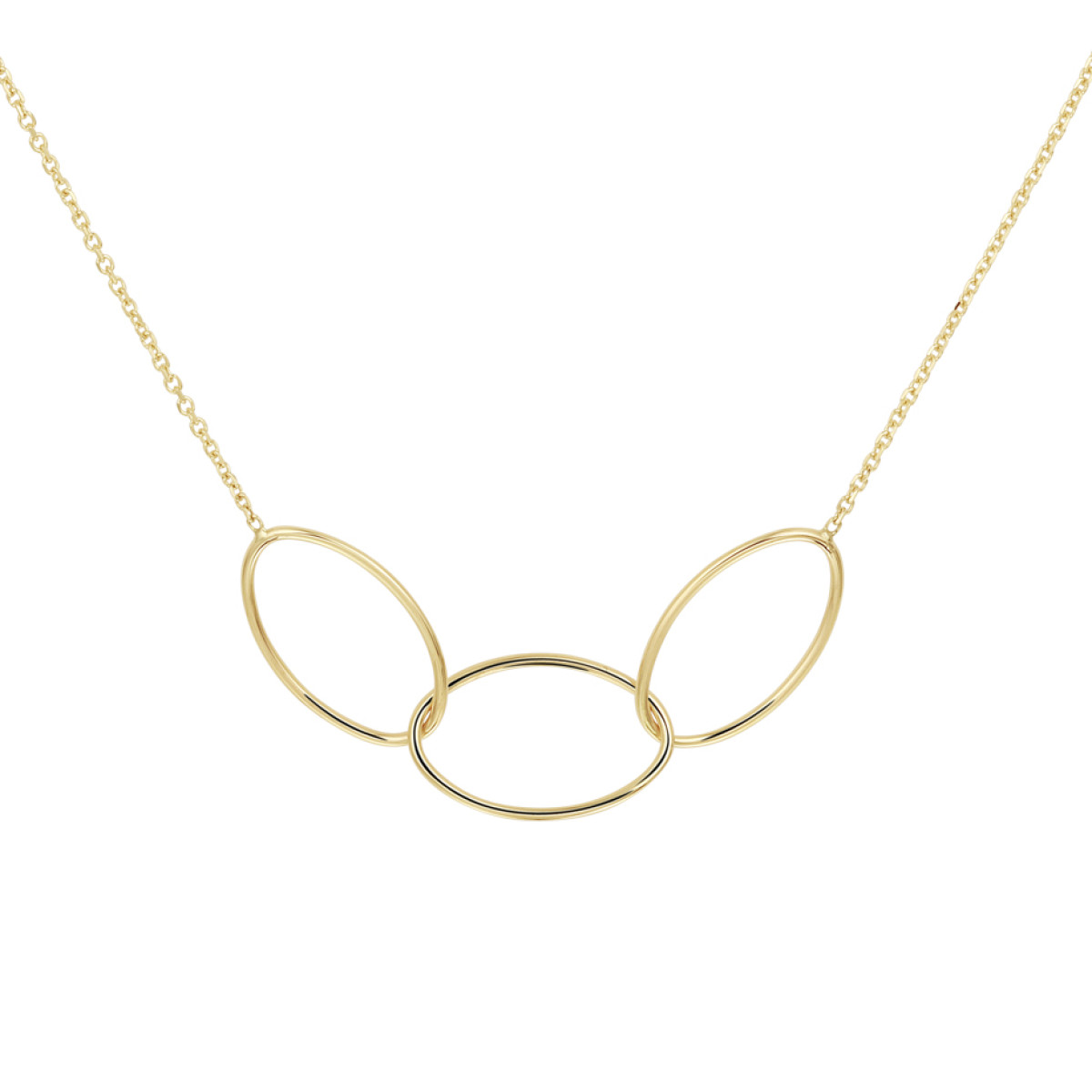 Gouden collier ovaal 42-44 cm