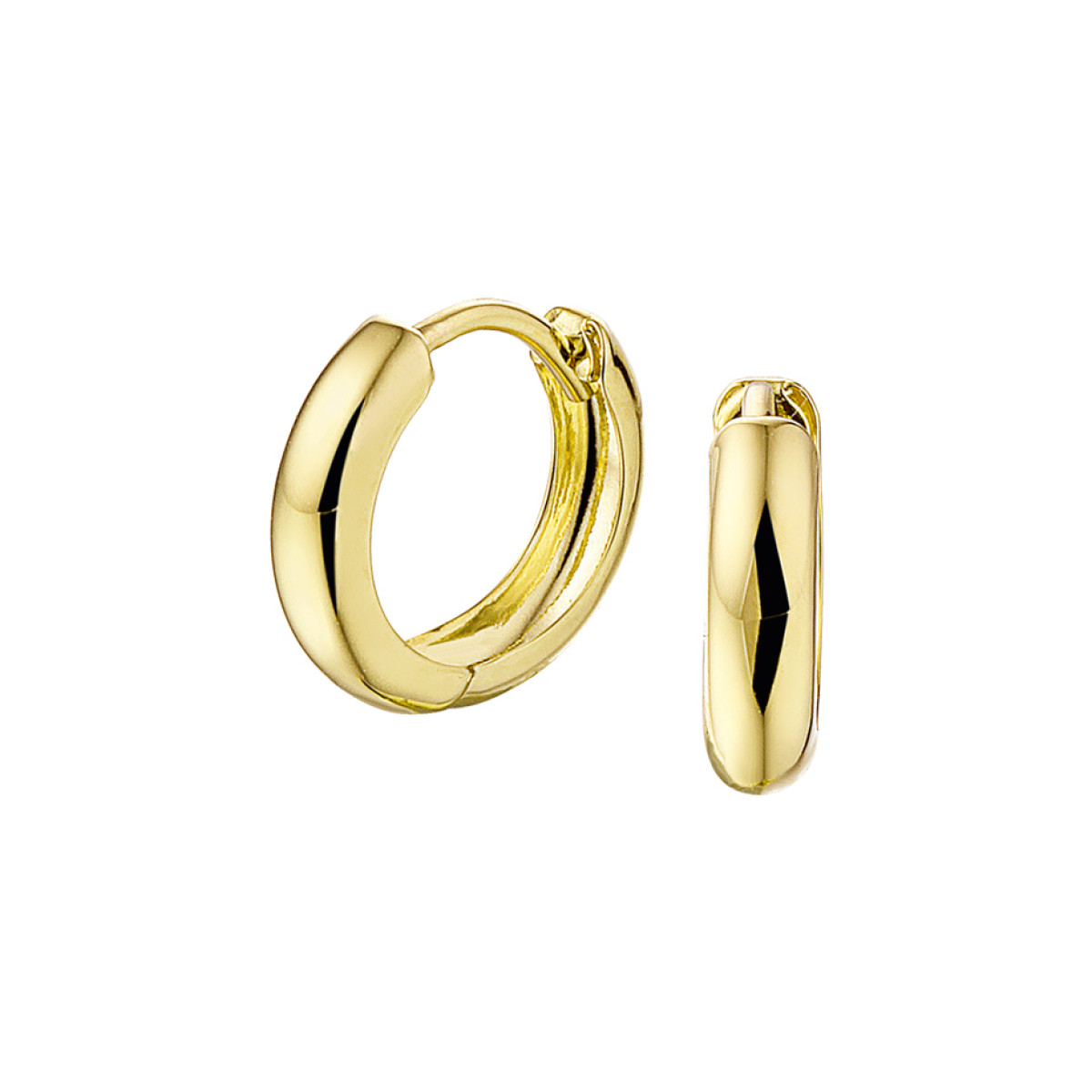 Gouden creolen 12.5 mm