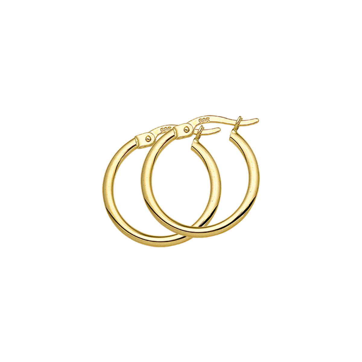 Gouden creolen 14-krt 19 mm x 1 mm