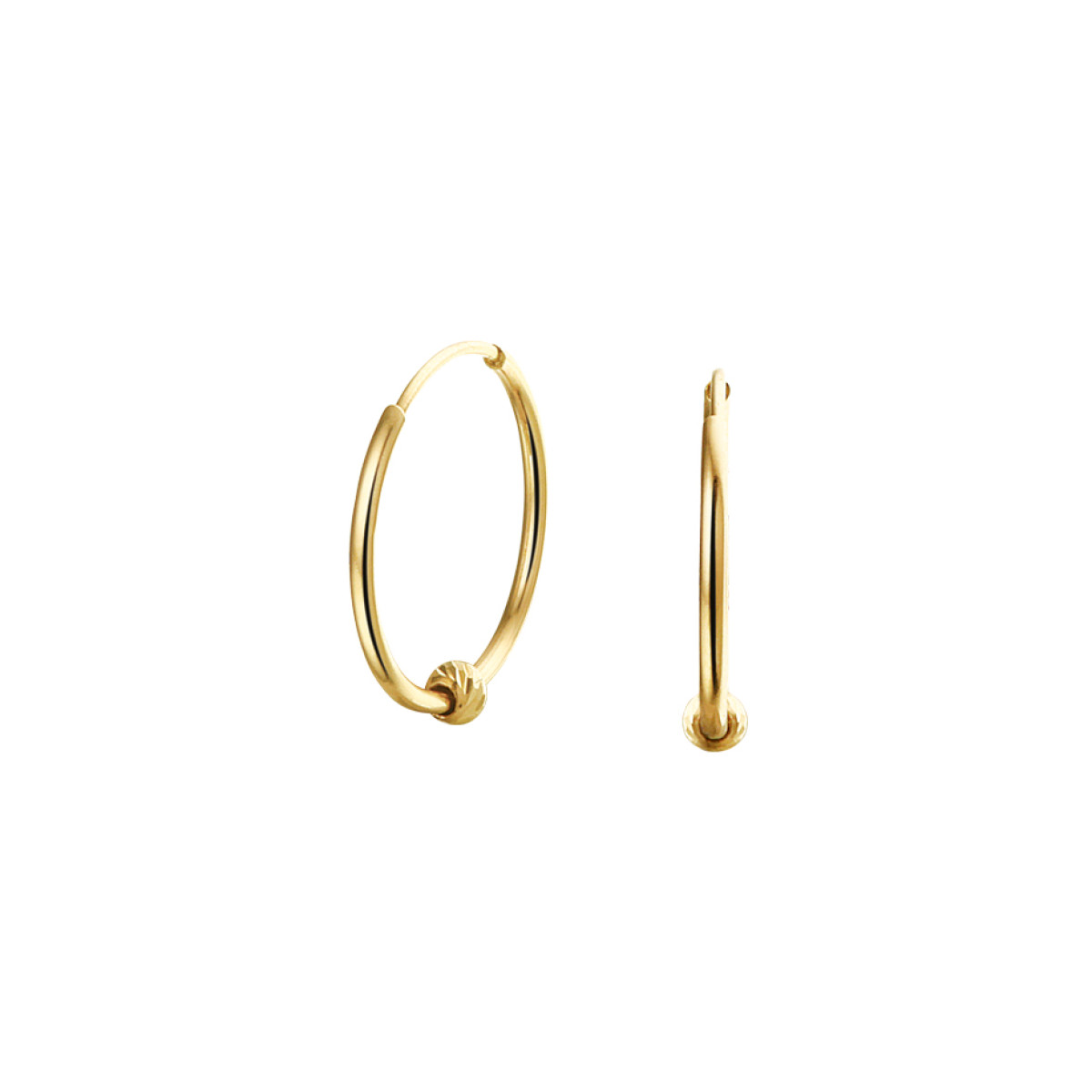 Gouden creolen met hanger van het beste goud
