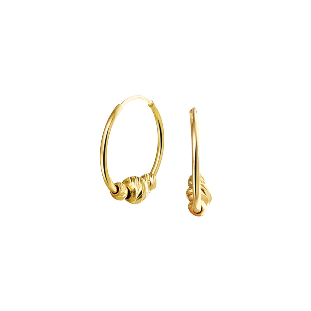 Gouden creolen met hanger