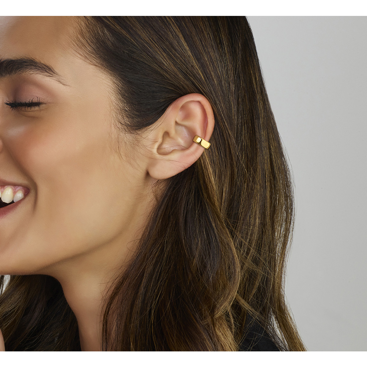 Gouden earcuff poli - per stuk