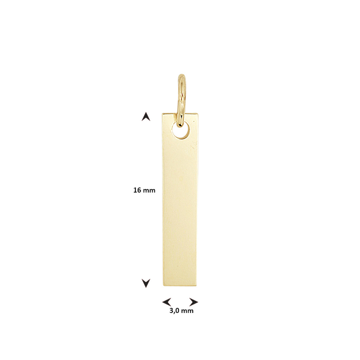 Gouden graveerhanger