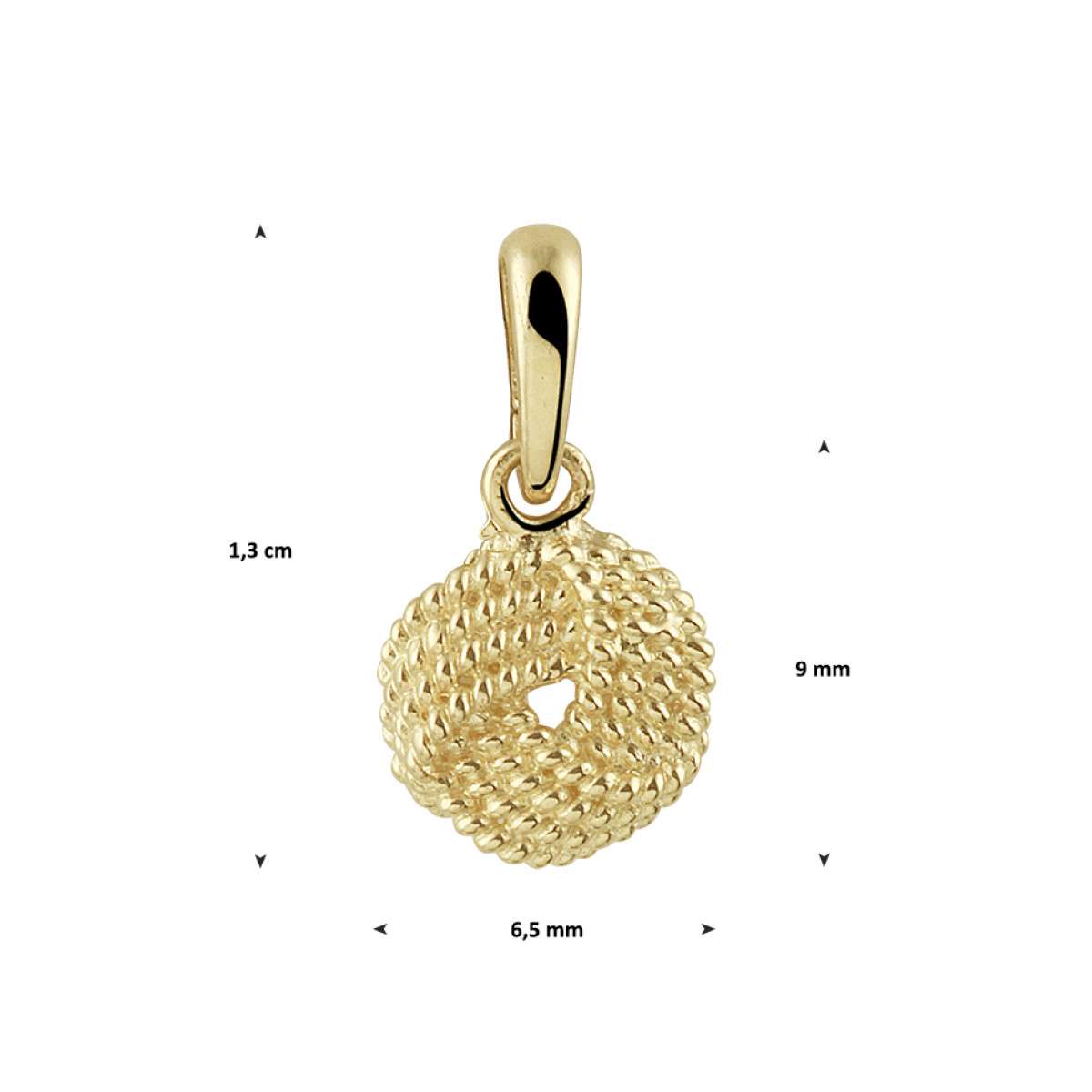 Gouden hanger knoop