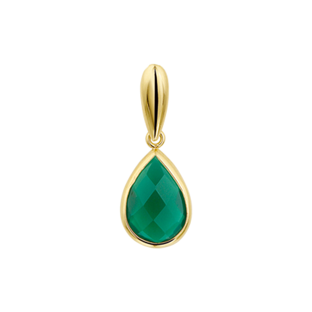 Gouden hanger met agaat 