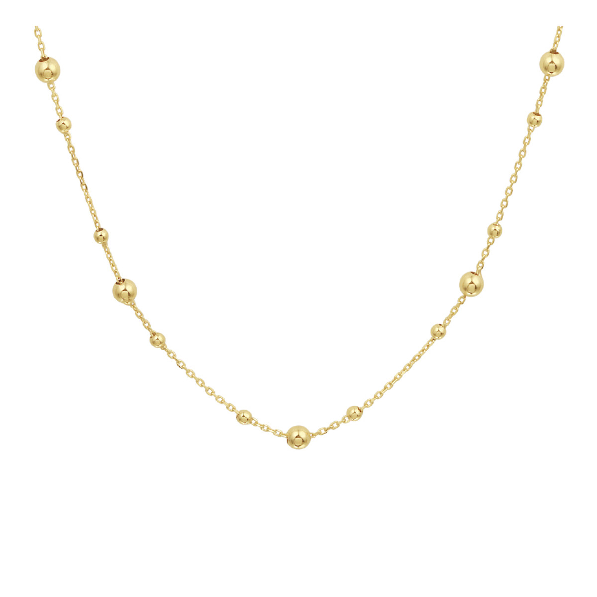 Gouden ketting met bolletjes 41 - 45 cm