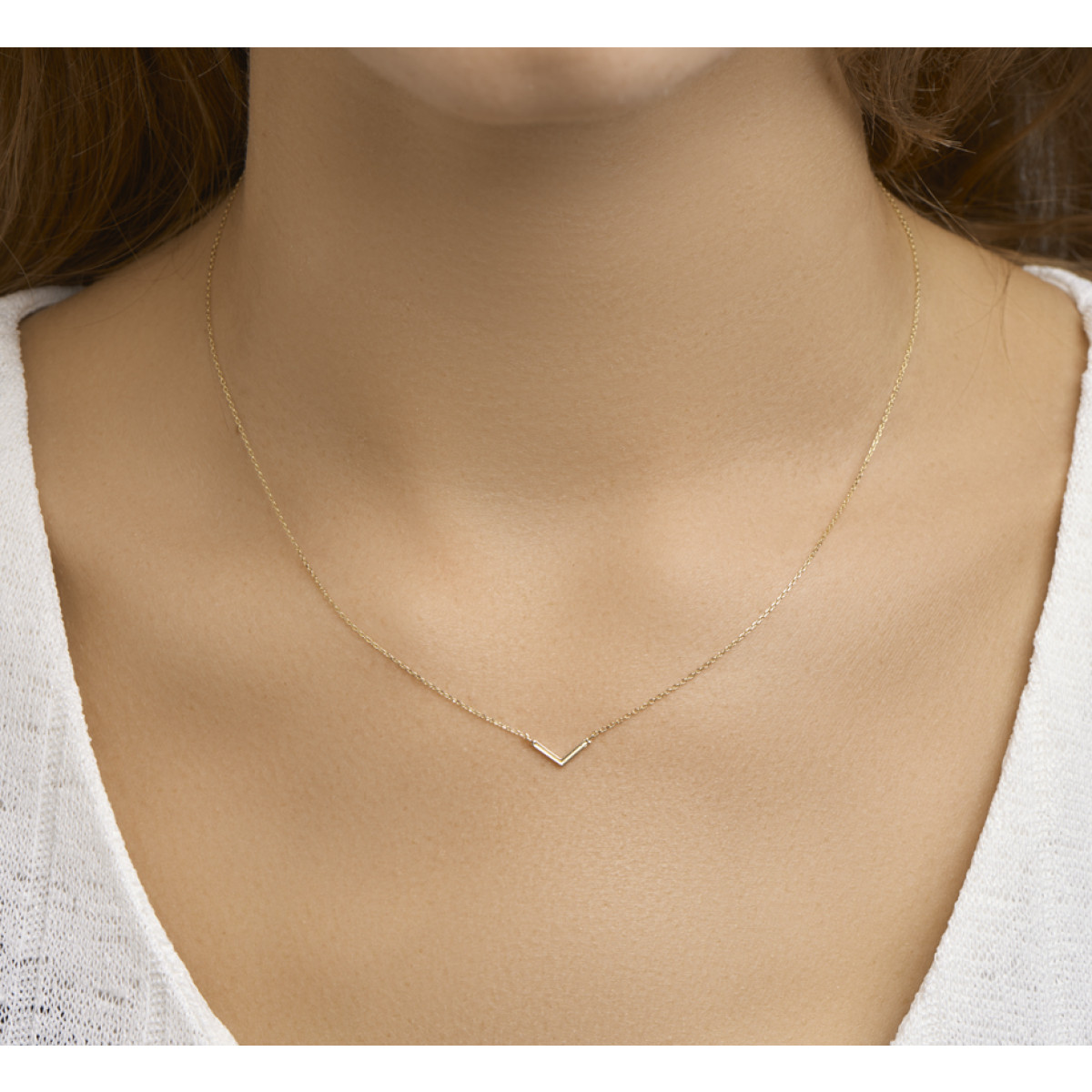 Gouden ketting met hanger v