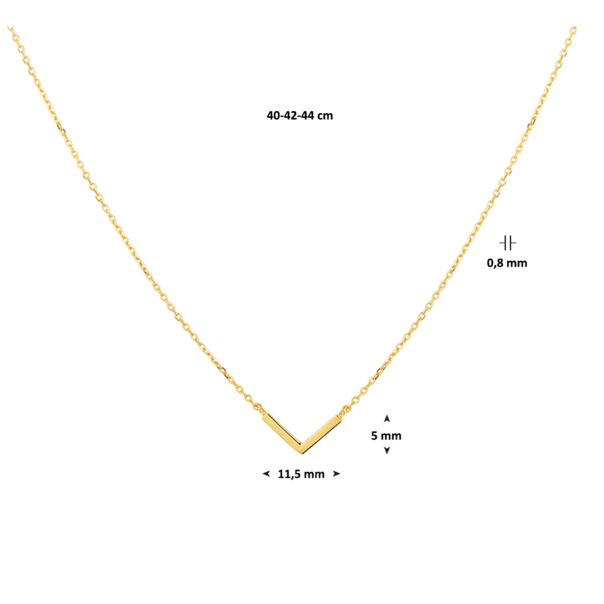 Gouden ketting met hanger v