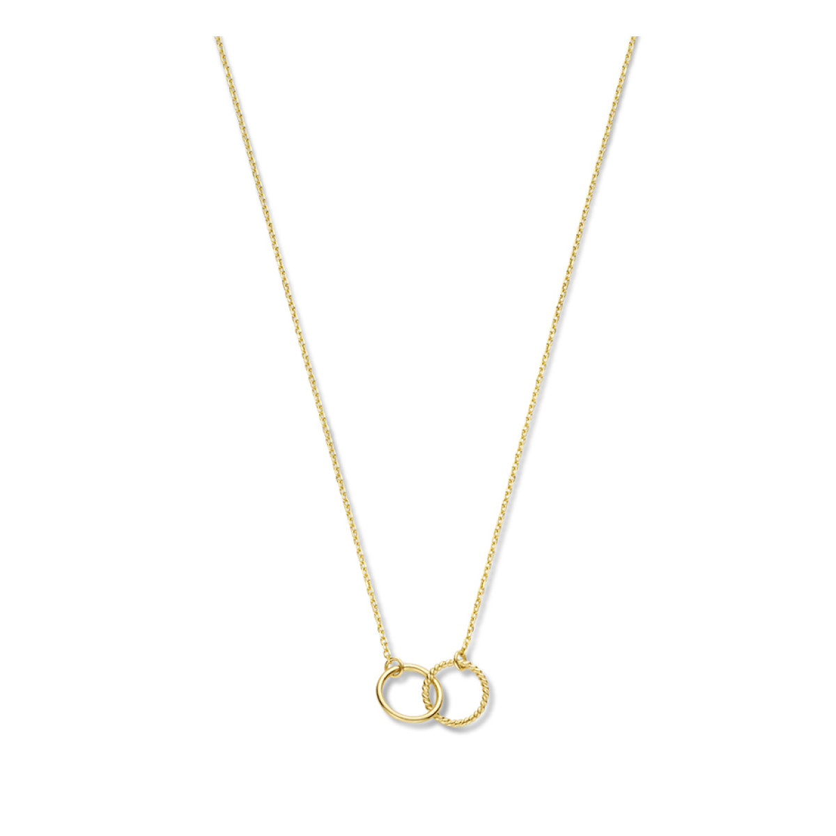 Gouden ketting met twee rondjes