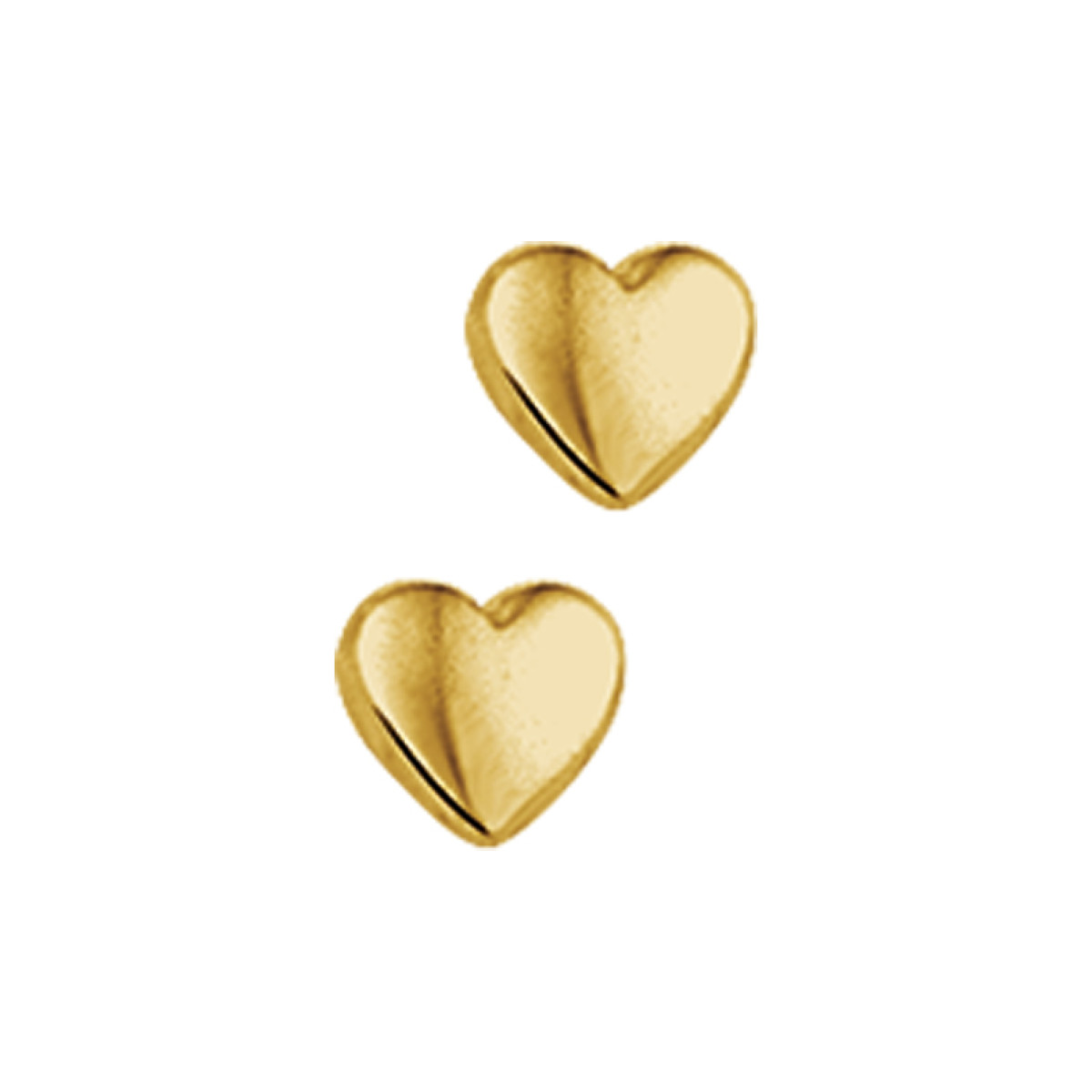 Gouden oorbellen hartjes 5 mm