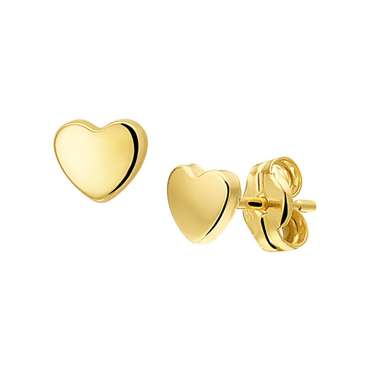 Gouden oorbellen hartjes 5 mm