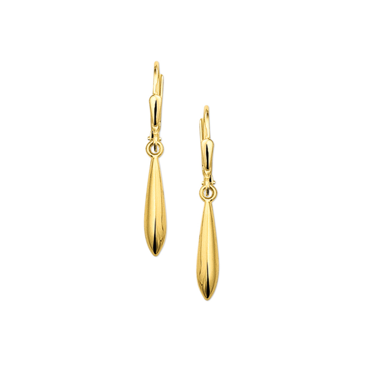 Gouden oorbellen oorhangers 18 mm