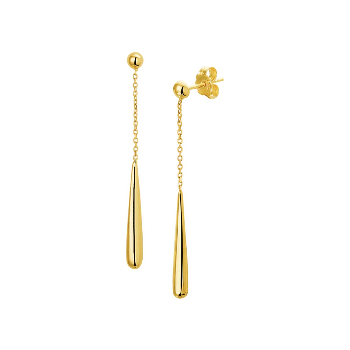 Gouden oorhangers 45 mm hoog