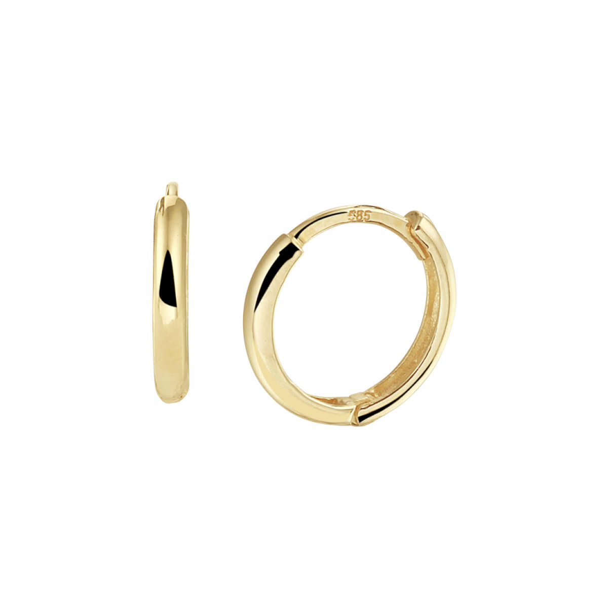 Gouden oorringen 12 mm diameter