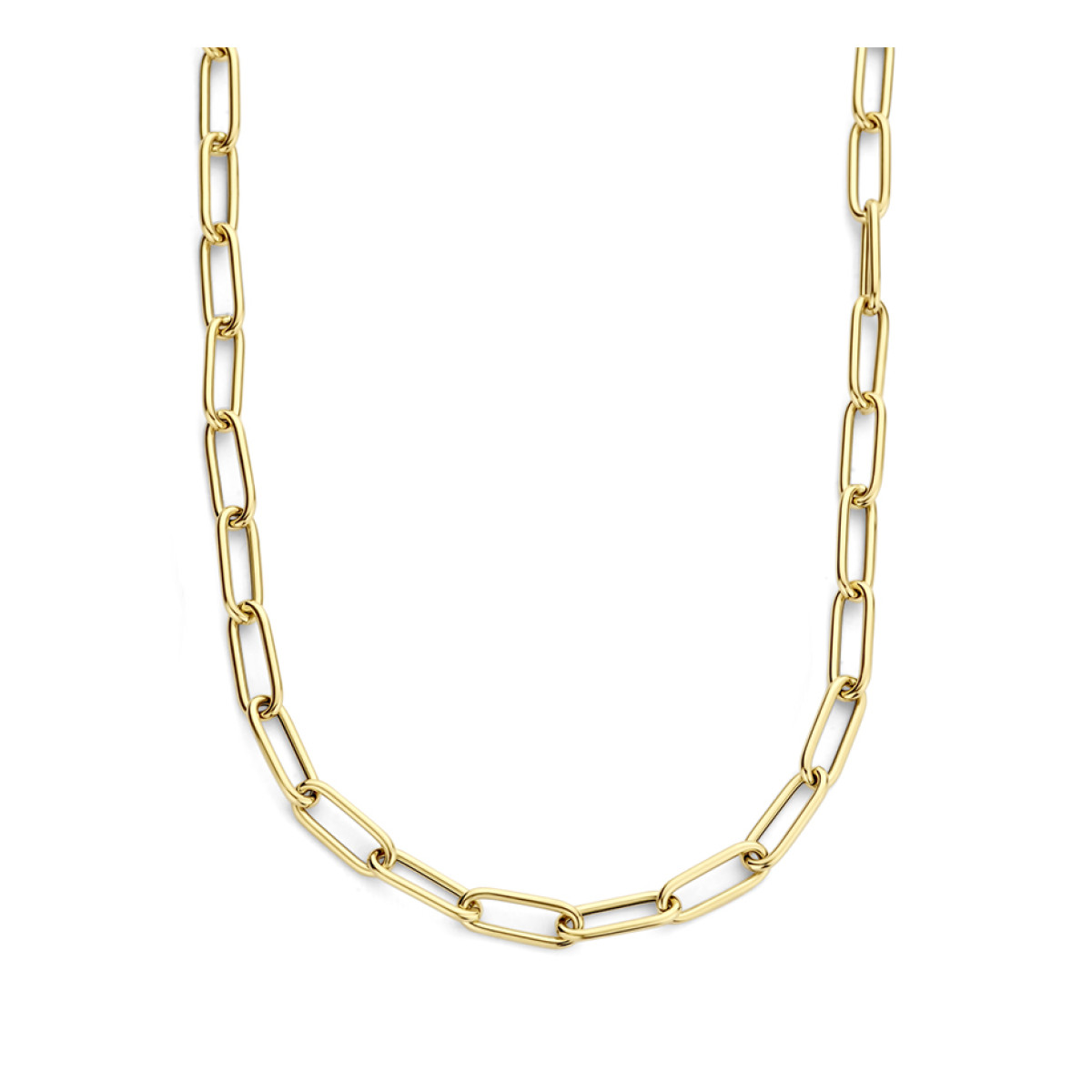 Gouden paperclip ketting 4 mm